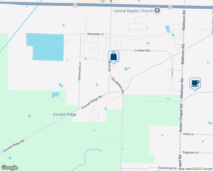 map of restaurants, bars, coffee shops, grocery stores, and more near 1349 McNutt Road in Conway