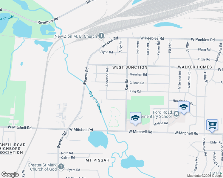map of restaurants, bars, coffee shops, grocery stores, and more near 732 King Avenue in Memphis