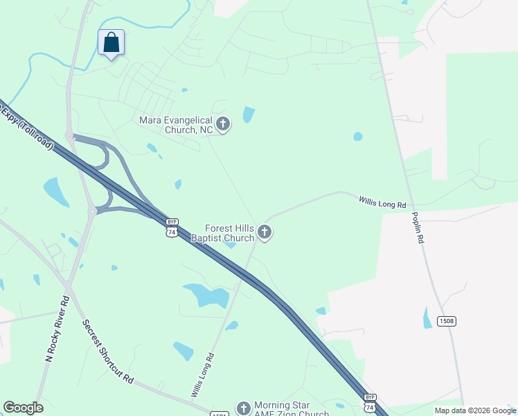 map of restaurants, bars, coffee shops, grocery stores, and more near 1954 Willis Long Road in Monroe