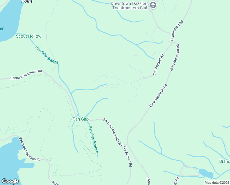 map of restaurants, bars, coffee shops, grocery stores, and more near 149 Cliff Top Lane in Chattanooga