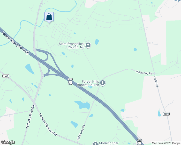 map of restaurants, bars, coffee shops, grocery stores, and more near 3705 Winchester Road in Monroe