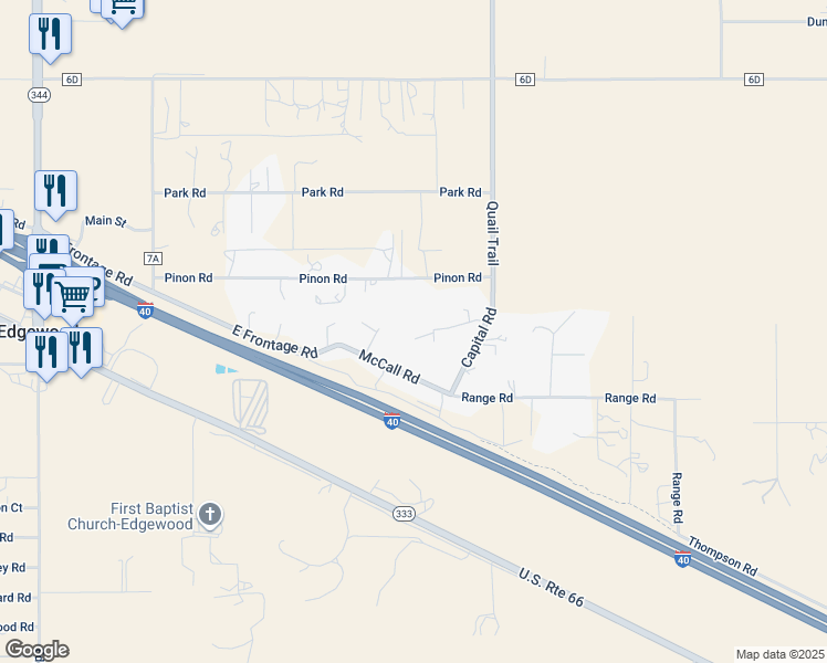 map of restaurants, bars, coffee shops, grocery stores, and more near 6 Kevin Court in Edgewood