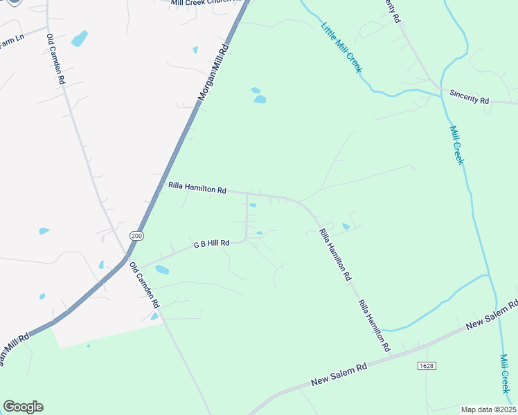 map of restaurants, bars, coffee shops, grocery stores, and more near 2106 G B Hill Road in Monroe
