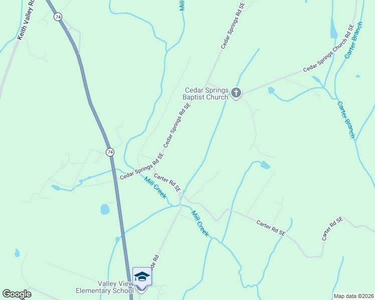 map of restaurants, bars, coffee shops, grocery stores, and more near 953 Cedar Springs Road Southeast in Cleveland