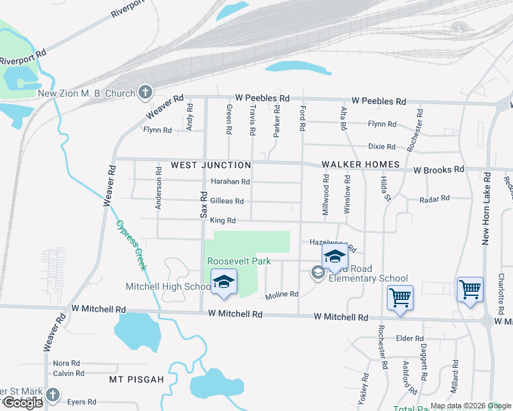 map of restaurants, bars, coffee shops, grocery stores, and more near 600 King Avenue in Memphis