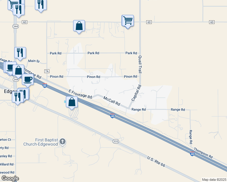 map of restaurants, bars, coffee shops, grocery stores, and more near 6 Kevin Court in Edgewood