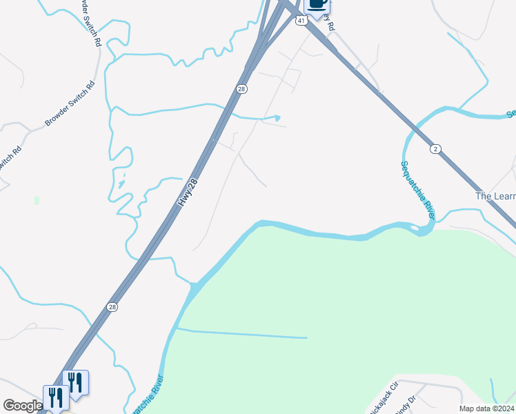 map of restaurants, bars, coffee shops, grocery stores, and more near in Jasper