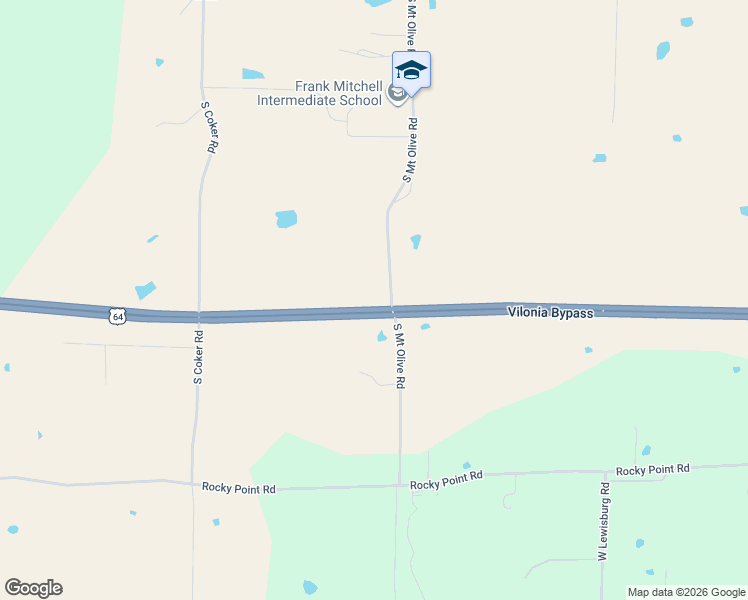 map of restaurants, bars, coffee shops, grocery stores, and more near 130 South Mount Olive Road in Vilonia