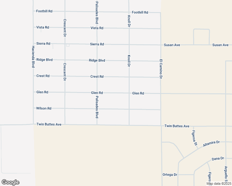 map of restaurants, bars, coffee shops, grocery stores, and more near 10801 Glen Road in California City