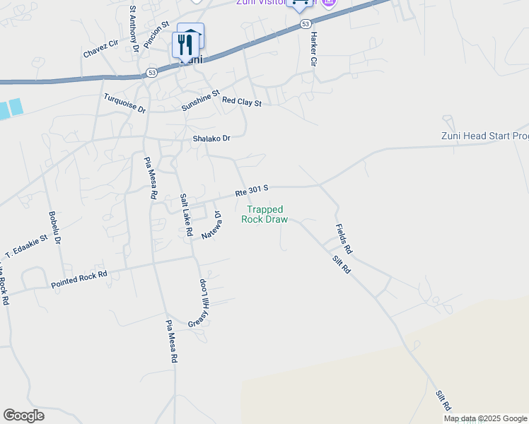 map of restaurants, bars, coffee shops, grocery stores, and more near 8 Route 301 South in Zuni