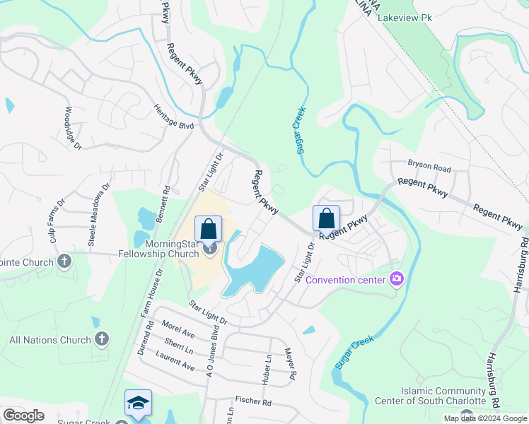 map of restaurants, bars, coffee shops, grocery stores, and more near 809 Summerlake Drive in Fort Mill