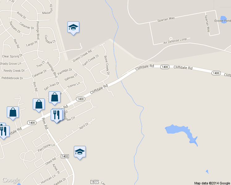 map of restaurants, bars, coffee shops, grocery stores, and more near 1014 Winward Cove in Fayetteville