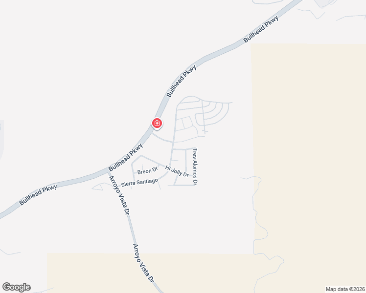 map of restaurants, bars, coffee shops, grocery stores, and more near Camino Real in Bullhead City