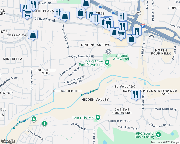 map of restaurants, bars, coffee shops, grocery stores, and more near 617 Nathan Street Southeast in Albuquerque