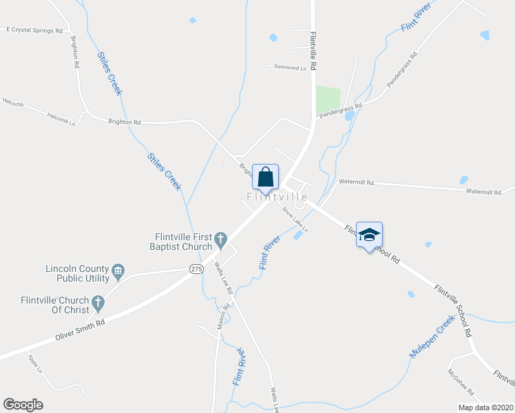 map of restaurants, bars, coffee shops, grocery stores, and more near 241 Flintville Road in Flintville