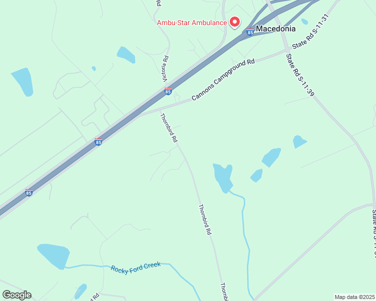 map of restaurants, bars, coffee shops, grocery stores, and more near 157 Thornbird Road in Cowpens
