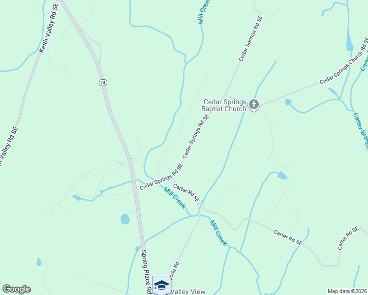 map of restaurants, bars, coffee shops, grocery stores, and more near 972 Cedar Springs Road Southeast in Cleveland