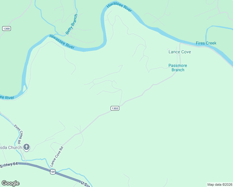 map of restaurants, bars, coffee shops, grocery stores, and more near 145 Thunder Road in Hayesville