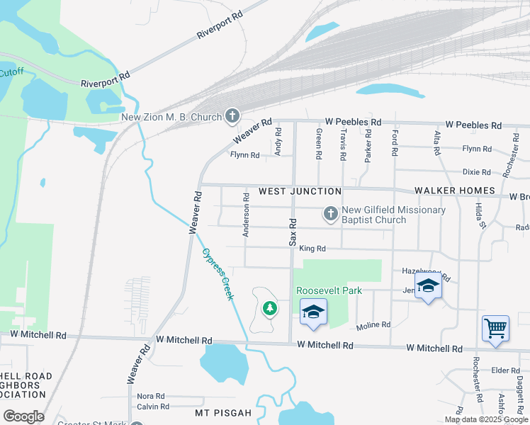 map of restaurants, bars, coffee shops, grocery stores, and more near 731 Harahan Rd in Memphis