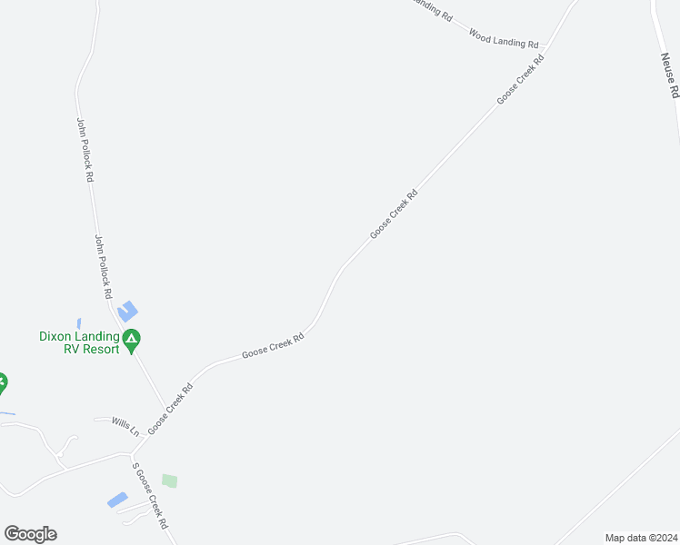 map of restaurants, bars, coffee shops, grocery stores, and more near Goose Creek Road in Grantsboro