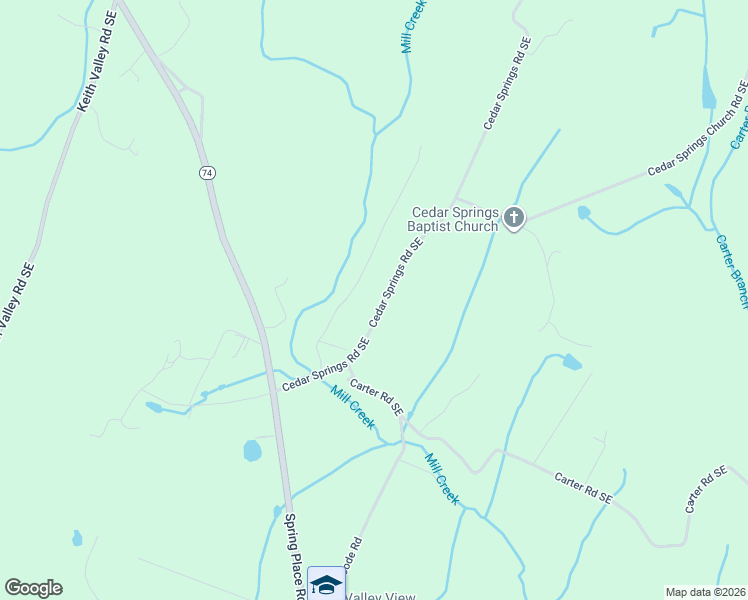 map of restaurants, bars, coffee shops, grocery stores, and more near 972 Cedar Springs Road Southeast in Cleveland