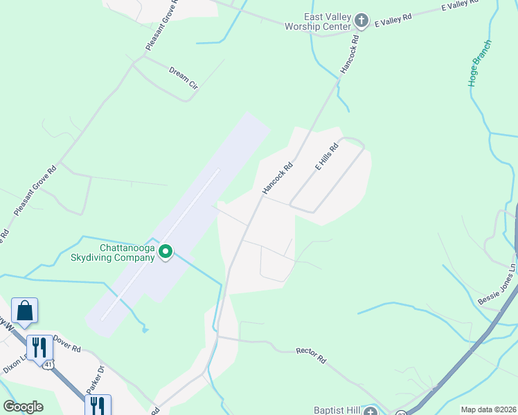 map of restaurants, bars, coffee shops, grocery stores, and more near 861 Hancock Road in Jasper