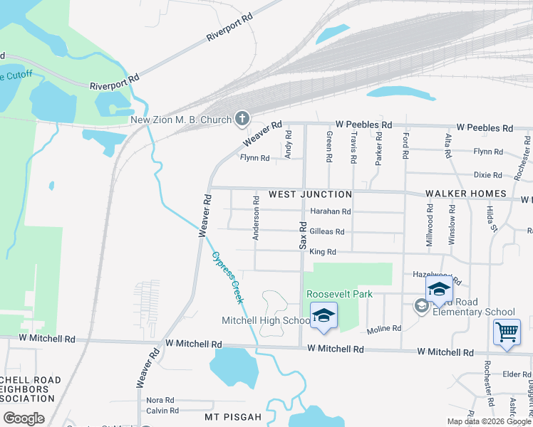 map of restaurants, bars, coffee shops, grocery stores, and more near 731 Harahan Road in Memphis