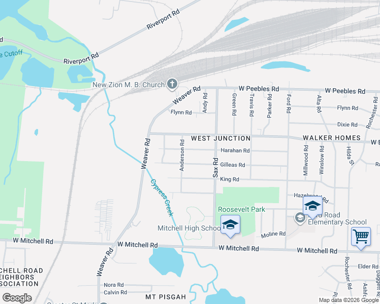 map of restaurants, bars, coffee shops, grocery stores, and more near 731 Harahan Road in Memphis