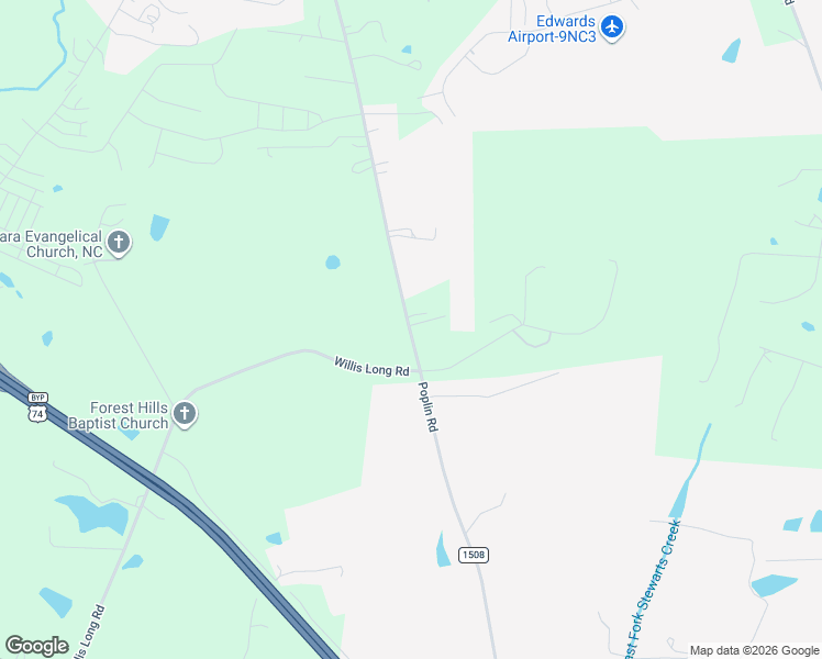 map of restaurants, bars, coffee shops, grocery stores, and more near 3716 State Road 1508 in Monroe