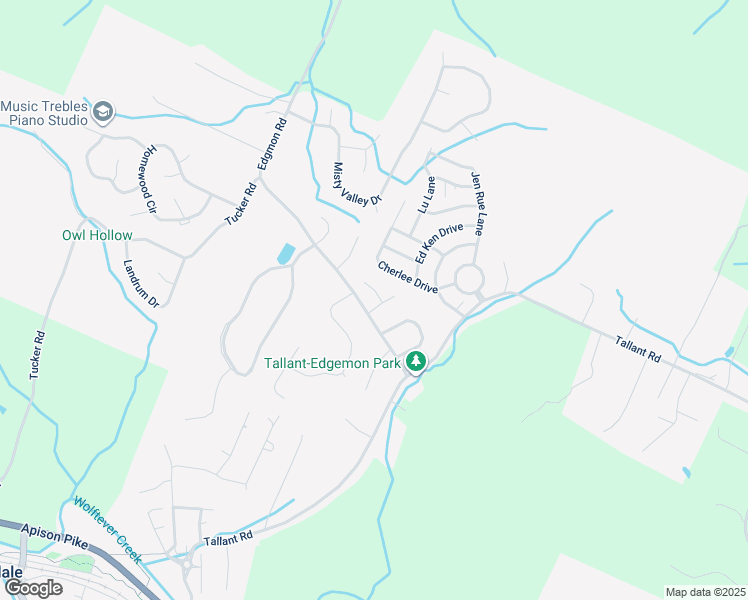map of restaurants, bars, coffee shops, grocery stores, and more near 8820 Bluegrass Lane in Ooltewah