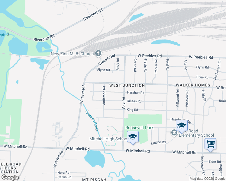 map of restaurants, bars, coffee shops, grocery stores, and more near 731 Harahan Road in Memphis