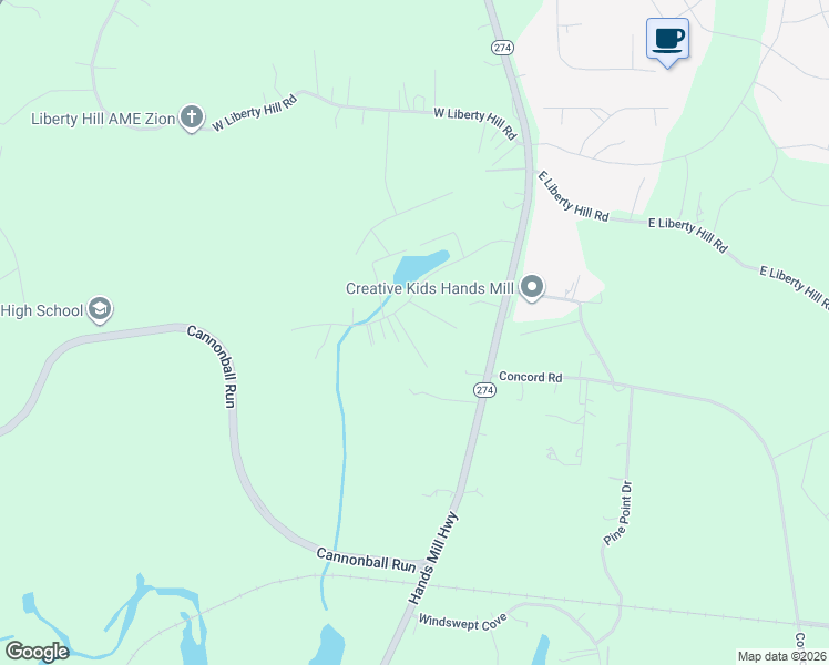 map of restaurants, bars, coffee shops, grocery stores, and more near 5273 Golden Pond Drive in York