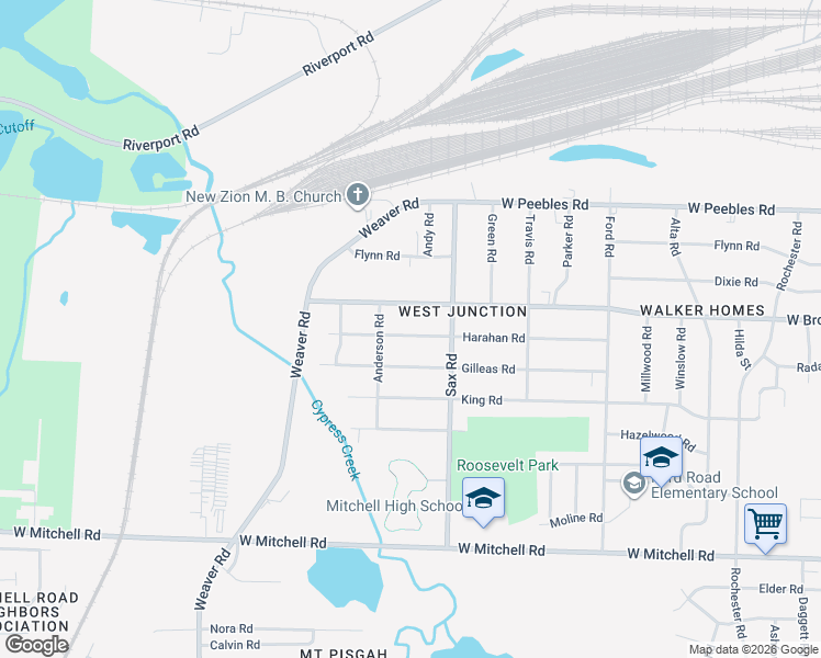 map of restaurants, bars, coffee shops, grocery stores, and more near 731 Harahan Road in Memphis