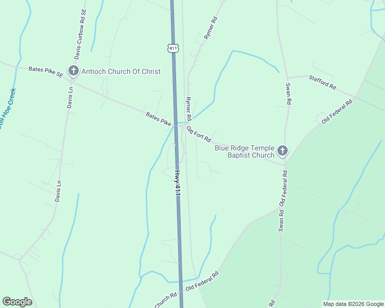 map of restaurants, bars, coffee shops, grocery stores, and more near 168 Old Fort Road in Old Fort