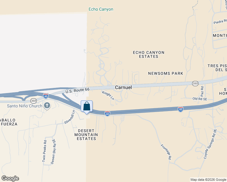 map of restaurants, bars, coffee shops, grocery stores, and more near 12 Nieves Road in Albuquerque