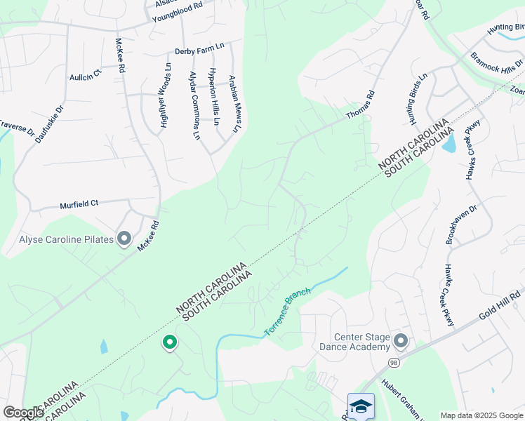 map of restaurants, bars, coffee shops, grocery stores, and more near 14116 Kentucky Home Lane in Charlotte