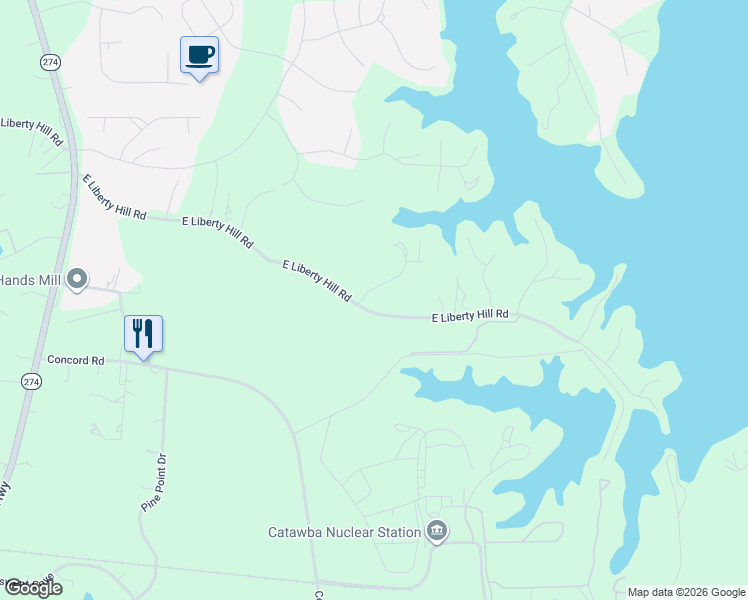 map of restaurants, bars, coffee shops, grocery stores, and more near 2036 Rocky Stream Road in York