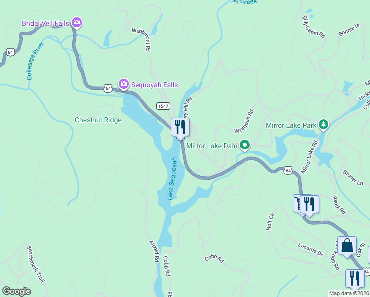 map of restaurants, bars, coffee shops, grocery stores, and more near 1571 Franklin Road in Highlands
