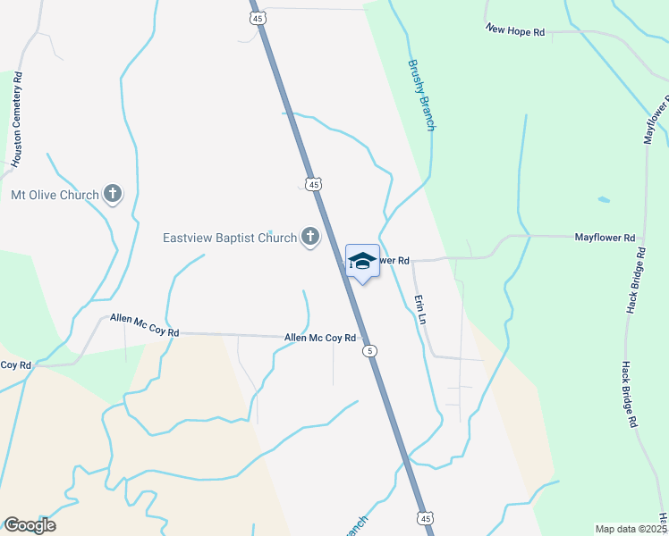 map of restaurants, bars, coffee shops, grocery stores, and more near 7749 U.S. 45 in Ramer