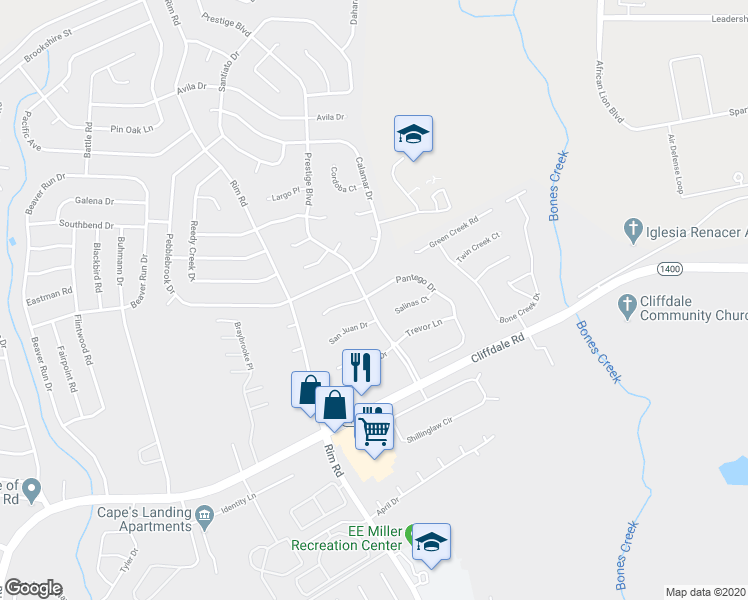 map of restaurants, bars, coffee shops, grocery stores, and more near 7099 Pantego Drive in Fayetteville