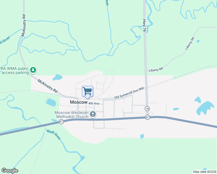 map of restaurants, bars, coffee shops, grocery stores, and more near Old Branch Drive Northwest in Moscow
