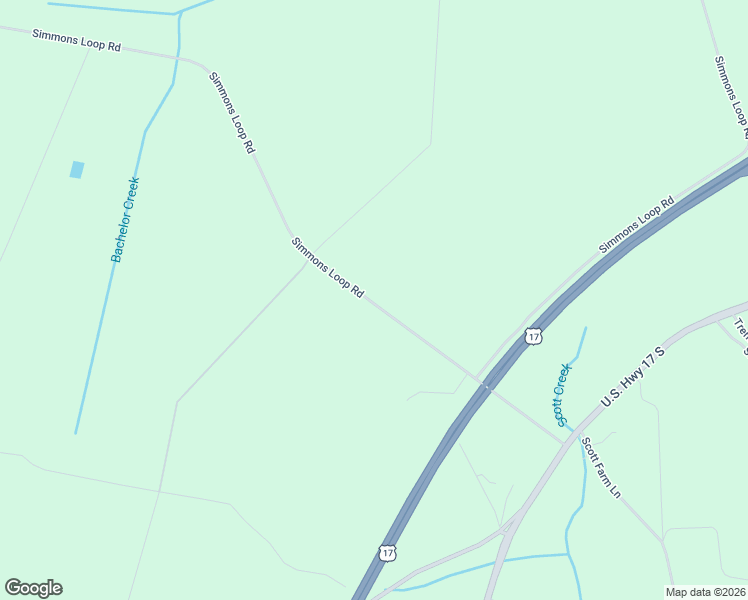 map of restaurants, bars, coffee shops, grocery stores, and more near 6768 U.S. 17 in Pollocksville