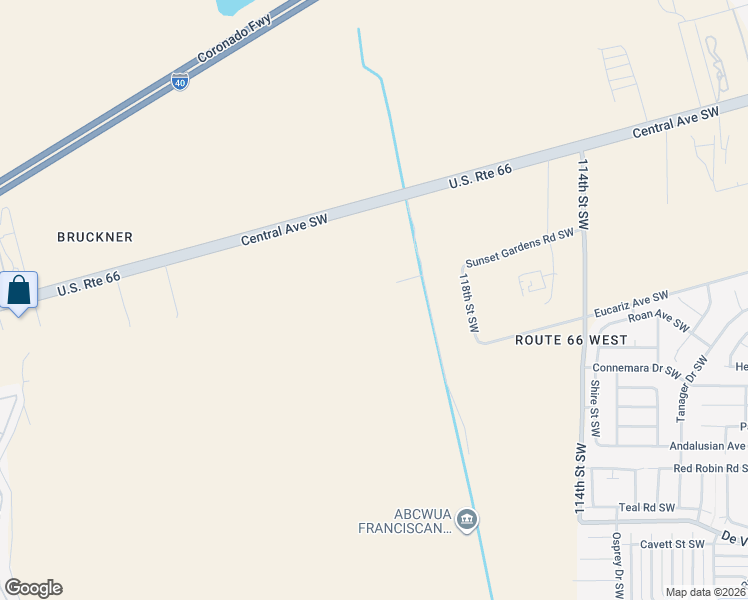 map of restaurants, bars, coffee shops, grocery stores, and more near 99999 Sunset Gardens Road Southwest in Albuquerque