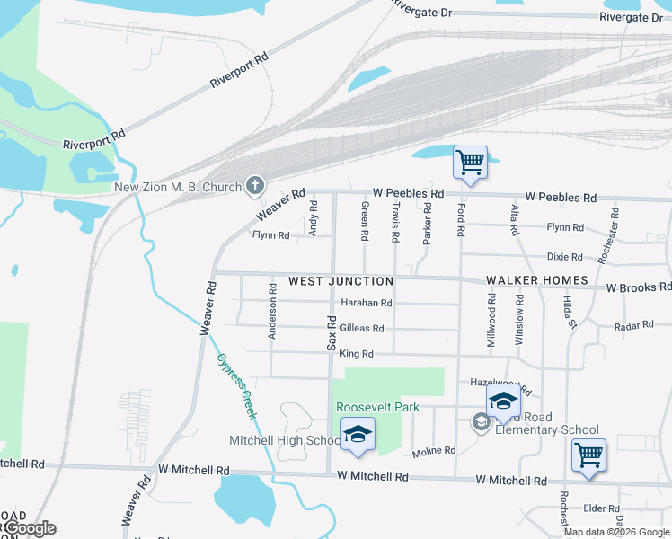 map of restaurants, bars, coffee shops, grocery stores, and more near 686 Nonconnah Road in Memphis