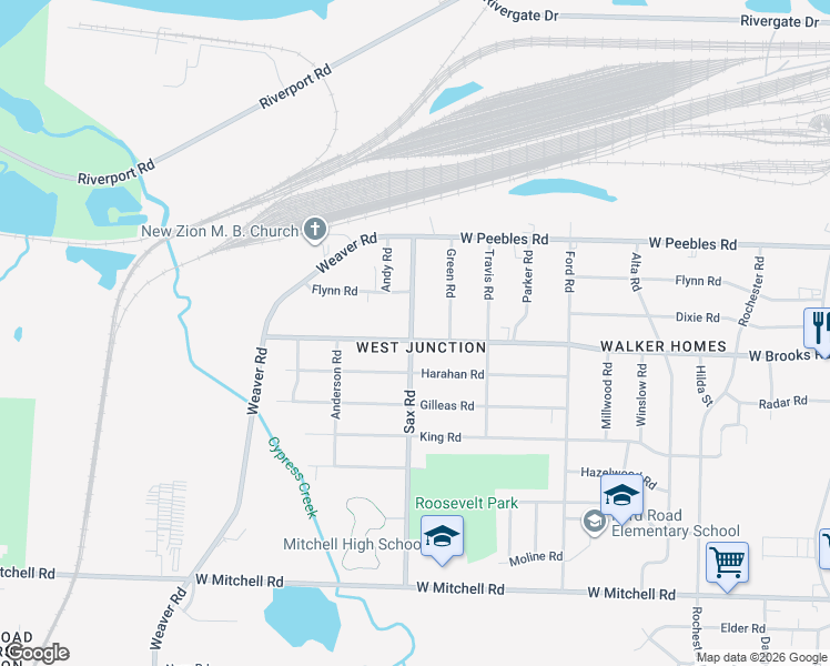 map of restaurants, bars, coffee shops, grocery stores, and more near 686 Nonconnah Road in Memphis