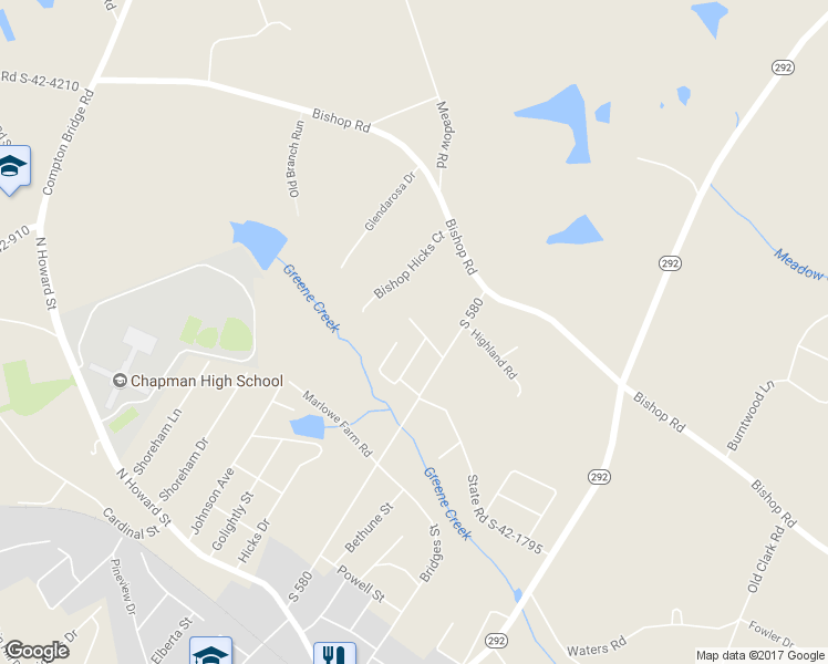 map of restaurants, bars, coffee shops, grocery stores, and more near 141 Summers Street in Inman