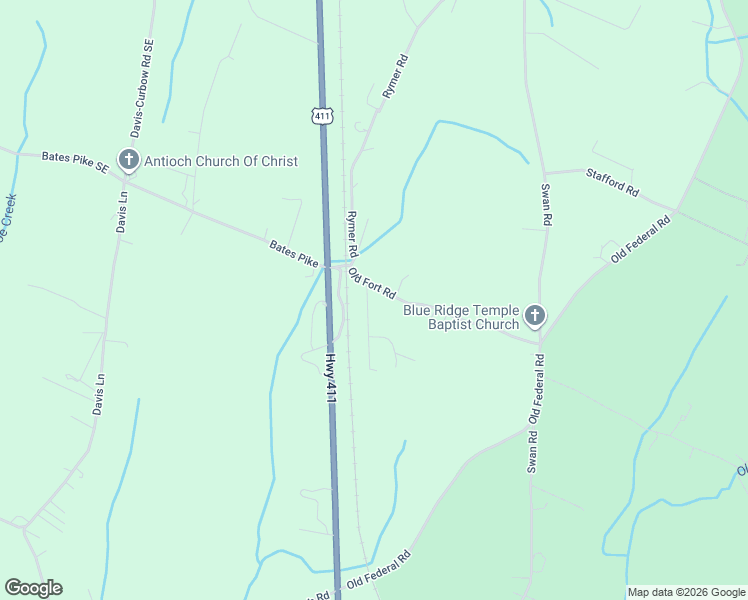 map of restaurants, bars, coffee shops, grocery stores, and more near 168 Old Fort Road in Old Fort
