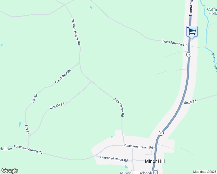 map of restaurants, bars, coffee shops, grocery stores, and more near 622 Paul Jackson Hollow Road in Minor Hill