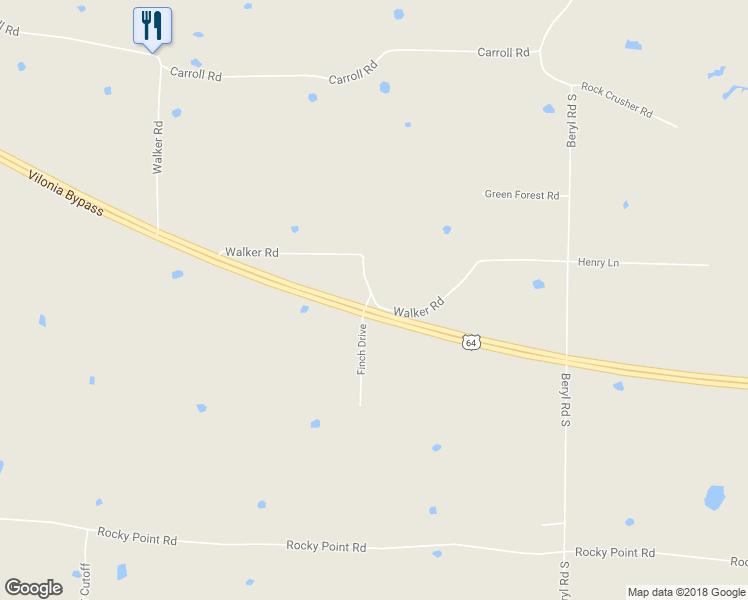map of restaurants, bars, coffee shops, grocery stores, and more near 80 Walker Road in Conway