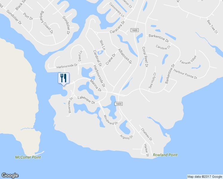 map of restaurants, bars, coffee shops, grocery stores, and more near 6322 Cardinal Drive in New Bern